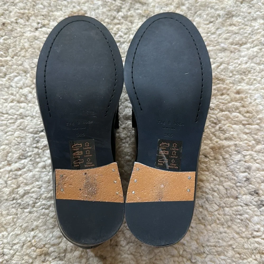 rag & bone Black Loafers with Silver Accent - Picture 7 of 7